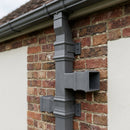 72x72mm Traditional Square Aluminium Downpipe Branches — Other Colour TBA / 92.5 Degrees (in use)