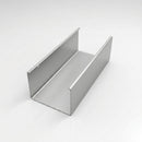Aluminium Box Gutter Sample — 150mm Profile — RAL 9006