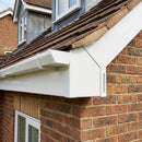 Aluminium Fascia Board Joint Cover V Return — RAL 9016 (in use)