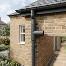 76mm Diameter Flush Joint Downpipe Branches — RAL 7016 / 92.5 Degrees (in use)