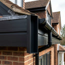 UF1 Aluminium Fascia Board Joint Cover - U Return Profile — RAL 7021 (in use)