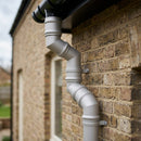 76mm Diameter Traditional Aluminium Downpipe Bends 92.5° & 112.5° — RAL 7036 / 112.5 Degrees (in use)