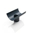 Half Round Aluminium Gutter Outlet 76mm – Marine Grade — RAL 7016