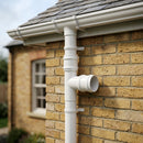 63mm Diameter Traditional Downpipe Branches 92.5° & 112.5° — RAL 9016 / 92.5 Degrees (in use)
