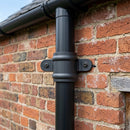 Traditional Downpipe Spare Socket Eared 76mm Diameter — RAL 7021 (in use)