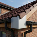 L Return Fascia Board Angle Covers – Aluminium Corner Fascia — RAL 7035 / 90 Deg External Angle (in use)