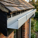 Aluminium Box Gutter Length 135×100mm 3m Marine Grade — RAL 7035 (in use)