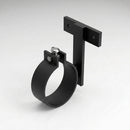 Adjustable Aluminium Pipe Clip 63mm Diameter — Textured Black