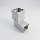 Traditional Aluminium Downpipe Bends 72x72mm – 92.5° & 112.5° — RAL 9006 / 92.5 Degrees