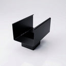 Aluminium Box Gutter Outlet 72×72mm to 135×100mm — RAL 9005