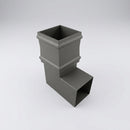 Traditional Aluminium Downpipe Bends 72x72mm – 92.5° & 112.5° — RAL 7022 / 92.5 Degrees