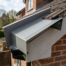 Aluminium Coping Stop End Upstand – Secret Fix — RAL 7037 (in use)