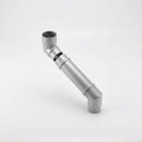 Flush Joint Adjustable Swanneck 63mm Downpipe Connector — RAL 9006