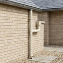 76mm Diameter Flush Joint Downpipe Branches — RAL 9010 / 92.5 Degrees (in use)