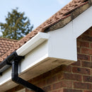 L Return Aluminium Fascia Board Gable Box Ends — RAL 9016 (in use)