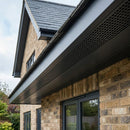 Aluminium Soffit Boards – Plain or Vented with Exterior Coating — RAL 7016 / 740mm Wide | Unvented (in use)