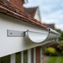 130mm Aluminium Gutter Top Rafter Bracket — RAL 7035 (in use)
