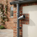 Traditional Aluminium Downpipe Branch 76mm Diameter — RAL 7037 / 112.5 Degrees (in use)