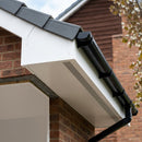 Aluminium Soffit Boards – Plain or Vented with Exterior Coating — RAL 9010 / 180mm Wide | Vented (in use)