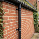 Traditional Aluminium Downpipe Sample — Textured Black / 63mmØ (in use)