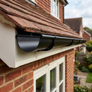 Aluminium Gutter Sample - Standard Profile — RAL 9005 (in use)