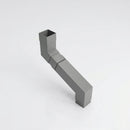 Flush Joint Adjustable Swanneck 72x72mm Aluminium Downpipe — RAL 7037