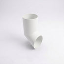 76mm Diameter Flush Joint Aluminium Downpipe Shoe — RAL 9016
