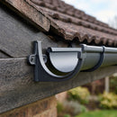 130mm Aluminium Gutter Fascia Bracket – Marine Grade Cast — RAL 7021 (in use)