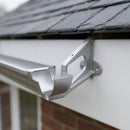 Moulded Ogee Gutter Top Rafter Bracket 125 x 100mm — RAL 9006 (in use)