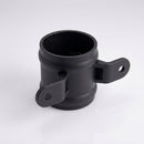 Traditional Downpipe Spare Socket 63mm Dia with Eared Fixings — Textured Black