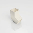 Flush Joint Aluminium Downpipe Bend 72x72mm — RAL 9010 / 112.5 Degrees