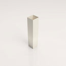 Aluminium Flush Joint Downpipe Sample — RAL 9010 / 72x72mm