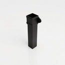 Traditional Aluminium Downpipe 72x72mm x 3m Eared Socket — Textured Black