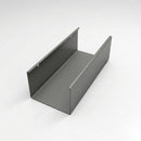 Aluminium Box Gutter Sample — 150mm Profile — RAL 7037