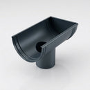 DeepFlow Aluminium Gutter Outlet 76mm Diameter 130mm — RAL 7016