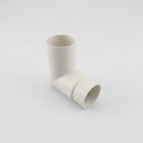 76mm Diameter Flush Joint Aluminium Downpipe Bends — RAL 9010 / 92.5 Deg