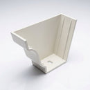 Moulded Ogee Gutter Left Hand Stop End 125 x 100mm — RAL 9010