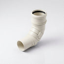 Traditional Adjustable Swanneck 76mm Dia Downpipe Connector — RAL 9010