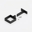 Adjustable Aluminium Pipe Clip 72×72mm – 30–100mm Offset — Textured Black