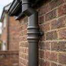 Traditional Aluminium Downpipe Socket 63mm Dia Non-Eared — RAL 7022 (in use)