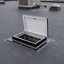 Manual Square Access Hatch 150mm Collar Mill Finish