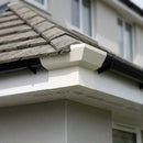 L Return Fascia Board Angle Covers – Aluminium Corner Fascia — RAL 9010 / 135 Deg Internal Angle (in use)