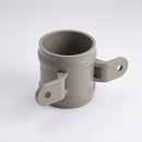 Traditional Downpipe Spare Socket 63mm Dia with Eared Fixings — RAL 7036