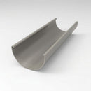 Half Round Gutter Sample – Aluminium — RAL 7036
