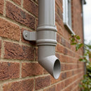 Traditional Aluminium Downpipe Shoe 76mm Diameter — RAL 7036 (in use)
