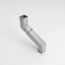 Flush Joint Adjustable Swanneck 72x72mm Aluminium Downpipe — RAL 9006