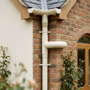 76mm Diameter Flush Joint Downpipe Branches — RAL 9010 / 112.5 Degrees (in use)