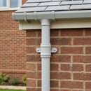 Traditional Downpipe Spare Socket 63mm Dia with Eared Fixings — RAL 7035 (in use)