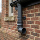 76mm Diameter Traditional Aluminium Downpipe Bends 92.5° & 112.5° — RAL 7022 / 92.5 Degrees (in use)