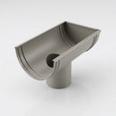 DeepFlow Aluminium Gutter Outlet 76mm Diameter 130mm — RAL 7036